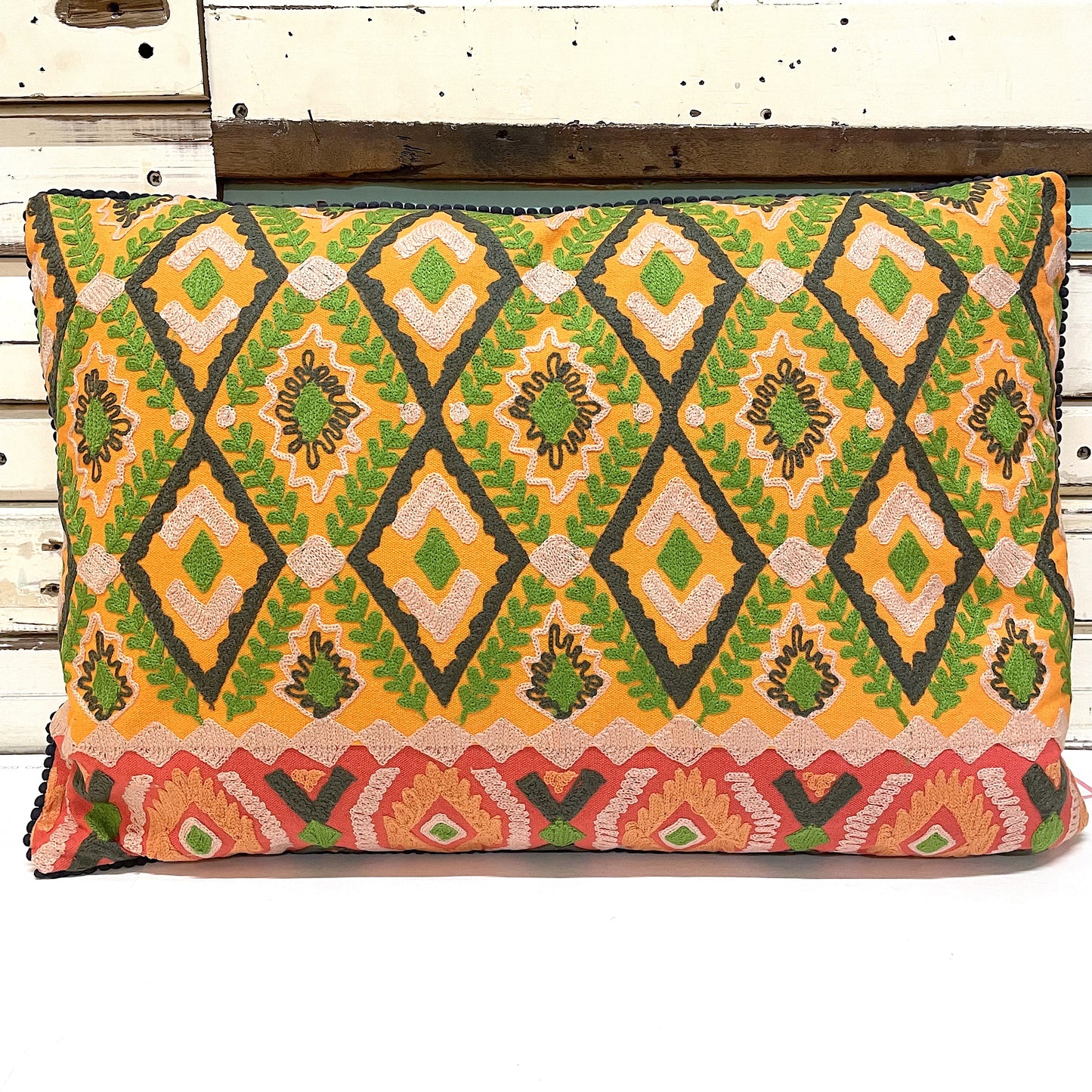 Tribal Orange Lumbar Cushion