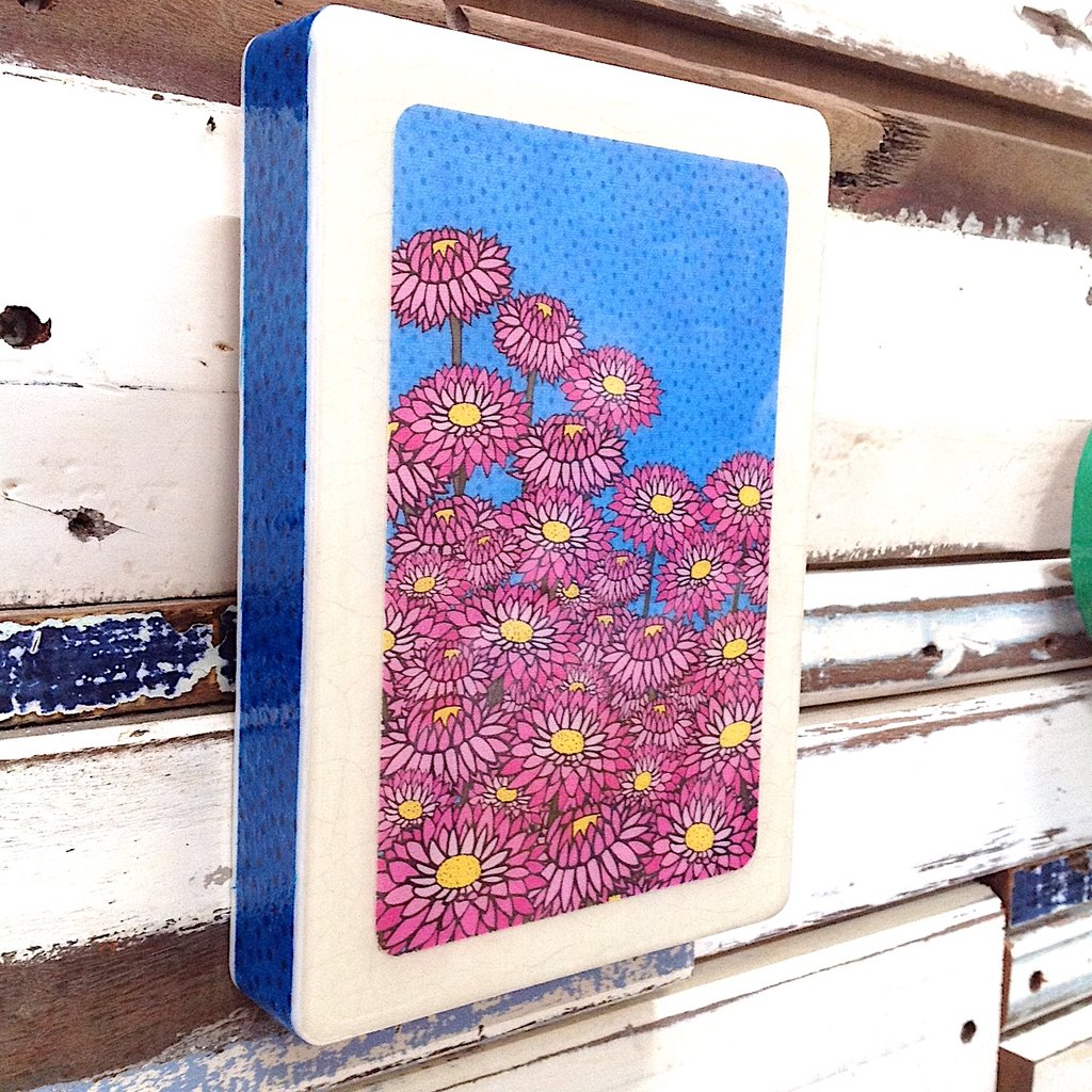 Medi Woodblock - Pink Everlasting