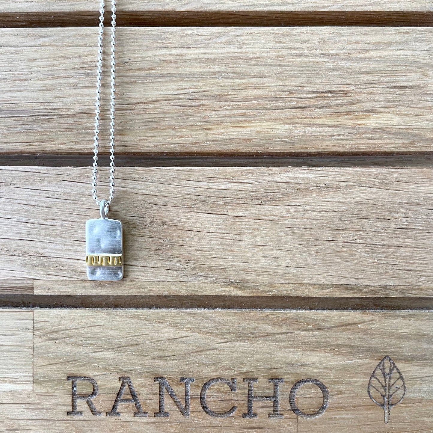 Gold Band Pendant Necklace