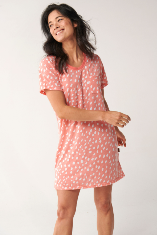 Speckle Short Sleeve Nightie - WAS $59.00 ~ NOW $35.40