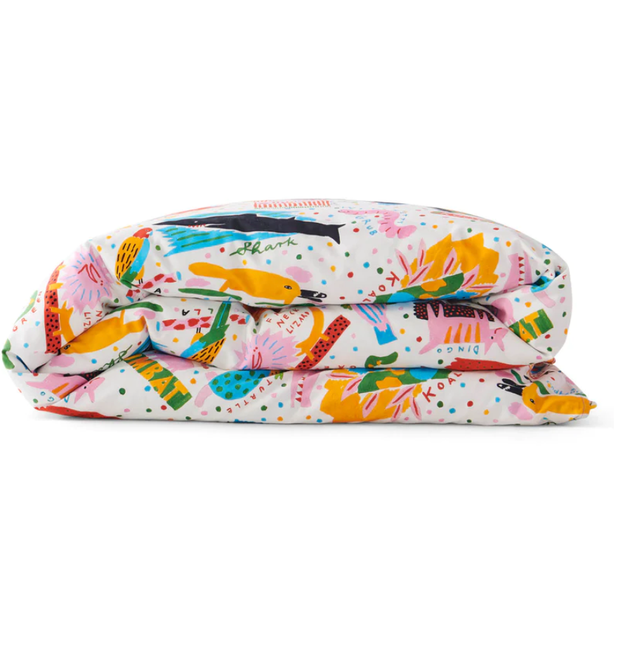 Critter Party Quilt Cover - Single