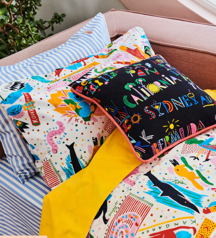 Critter Party Quilt Cover - Single