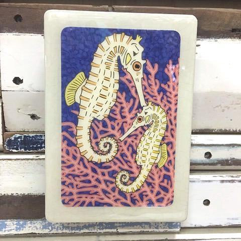 Medi Woodblock - Seahorse