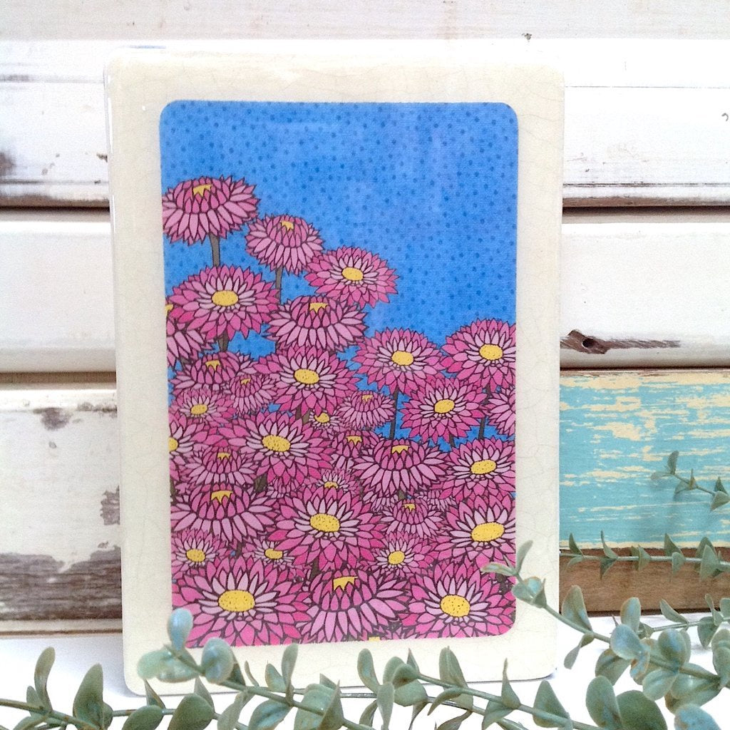 Medi Woodblock - Pink Everlasting