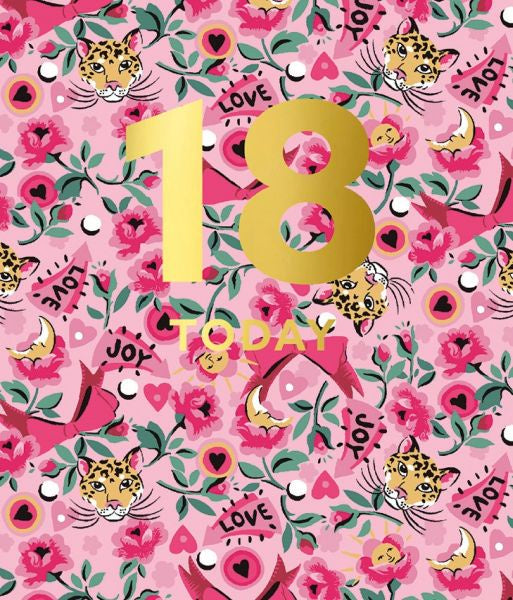 18th Birthday Card Leopard