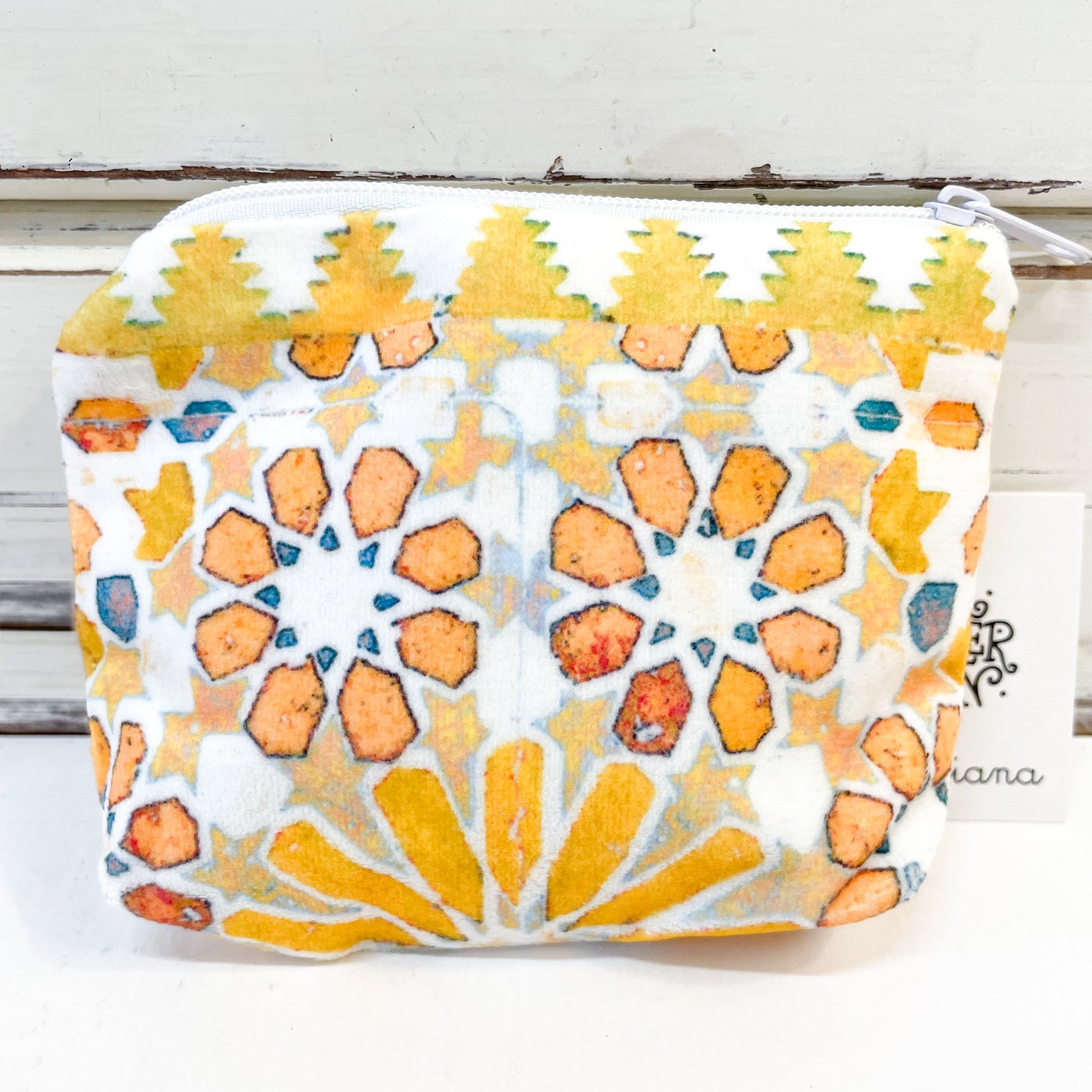 ANNA_CHANDLER Coin Purse - Kasbah Tile YELLOW & ORANGE PATTERNS