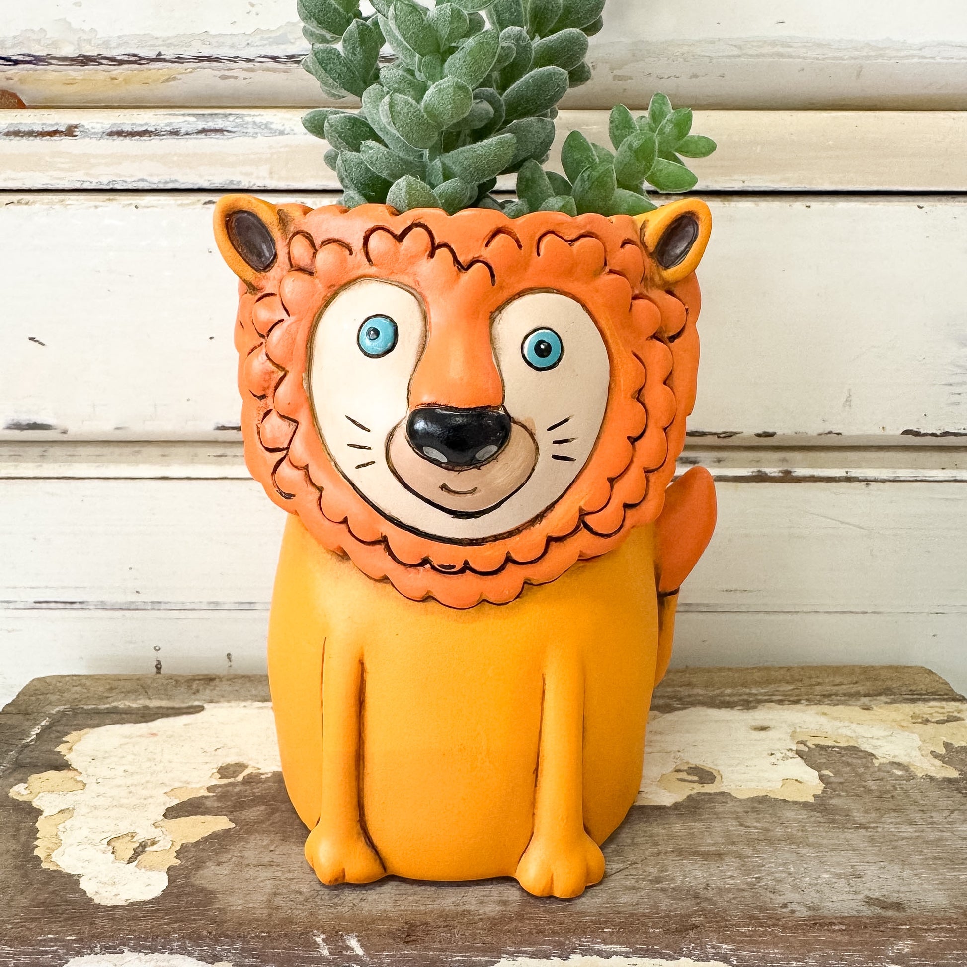 Ceramic lion planter Allen Designs | Baby Lion Planter