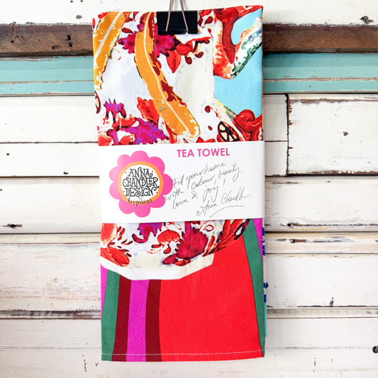  Anna Chandler Design - Tea Towel - Turquoise Kitchen