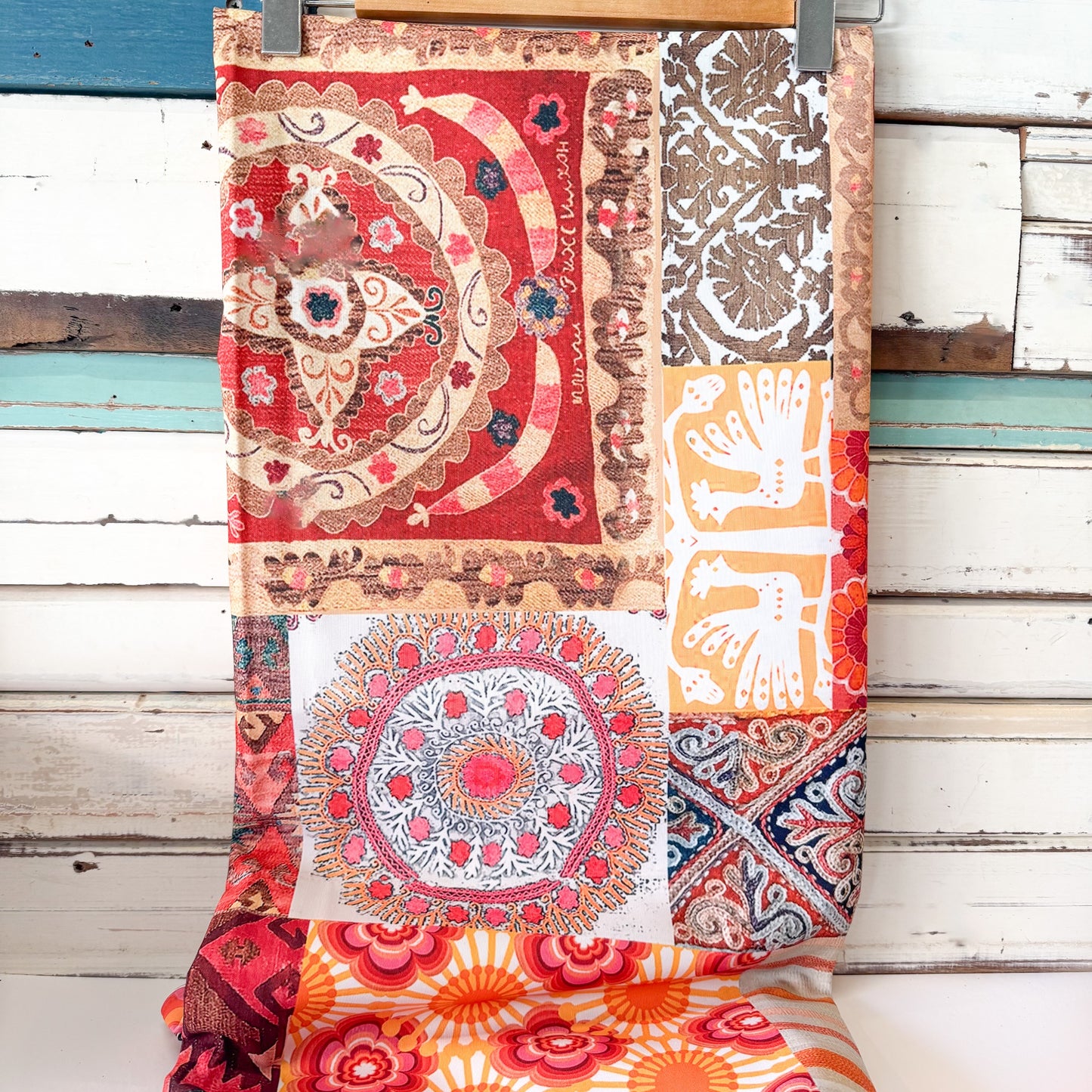 Colorful patterned fabric 
Anna Chandler Tablecloth - Marrakesh Express