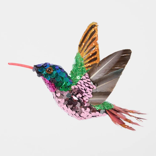 Colorful sequined hummingbird - Christmas Decorations - Amore Sequin Hummingbird