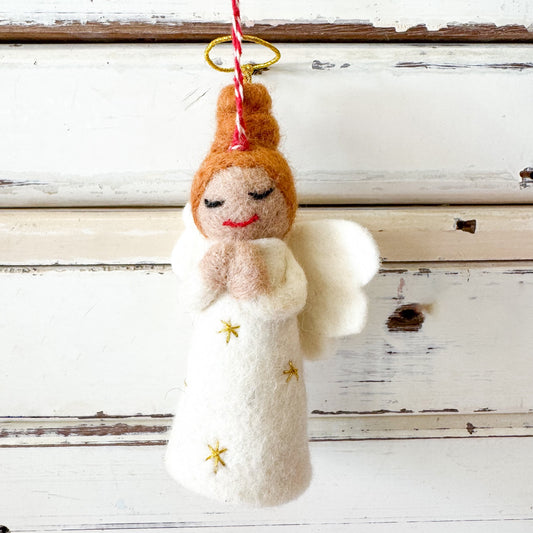 Felt angel ornament - Christmas Decorations - Angel Ava