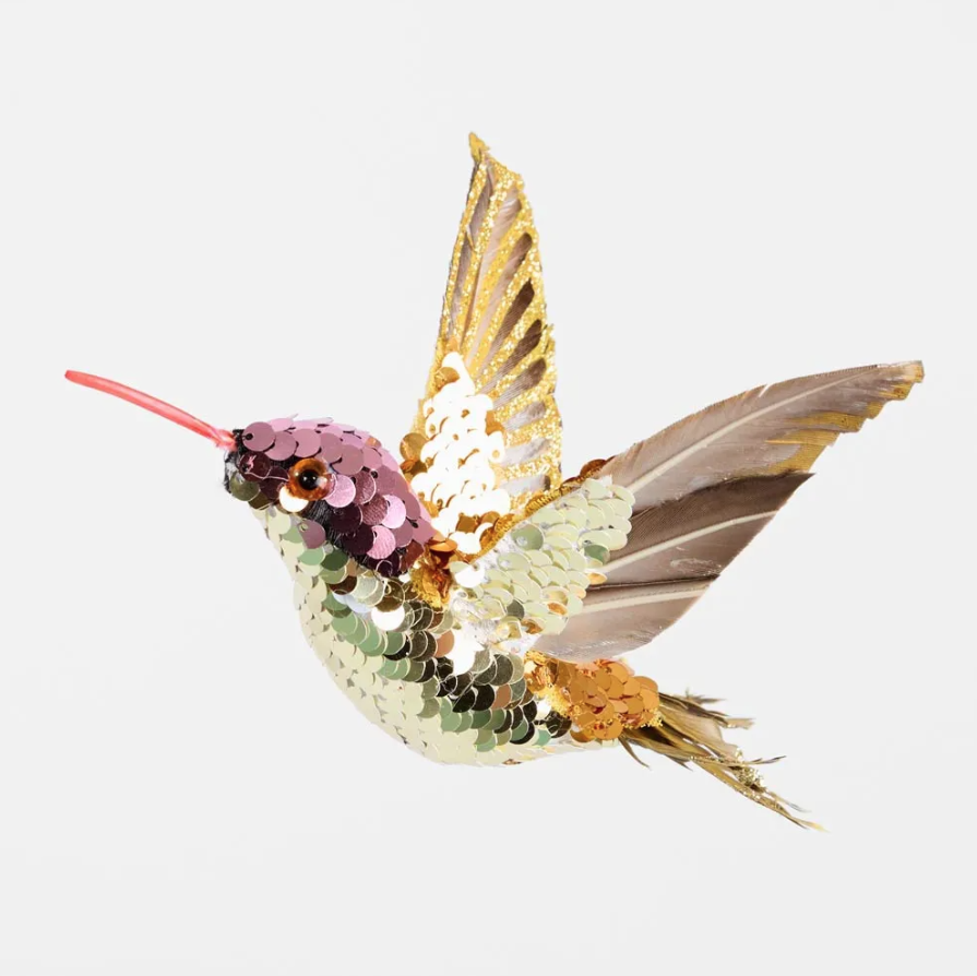 Sequined hummingbird decoration -Christmas Decorations - Conti Sequin Hummingbird