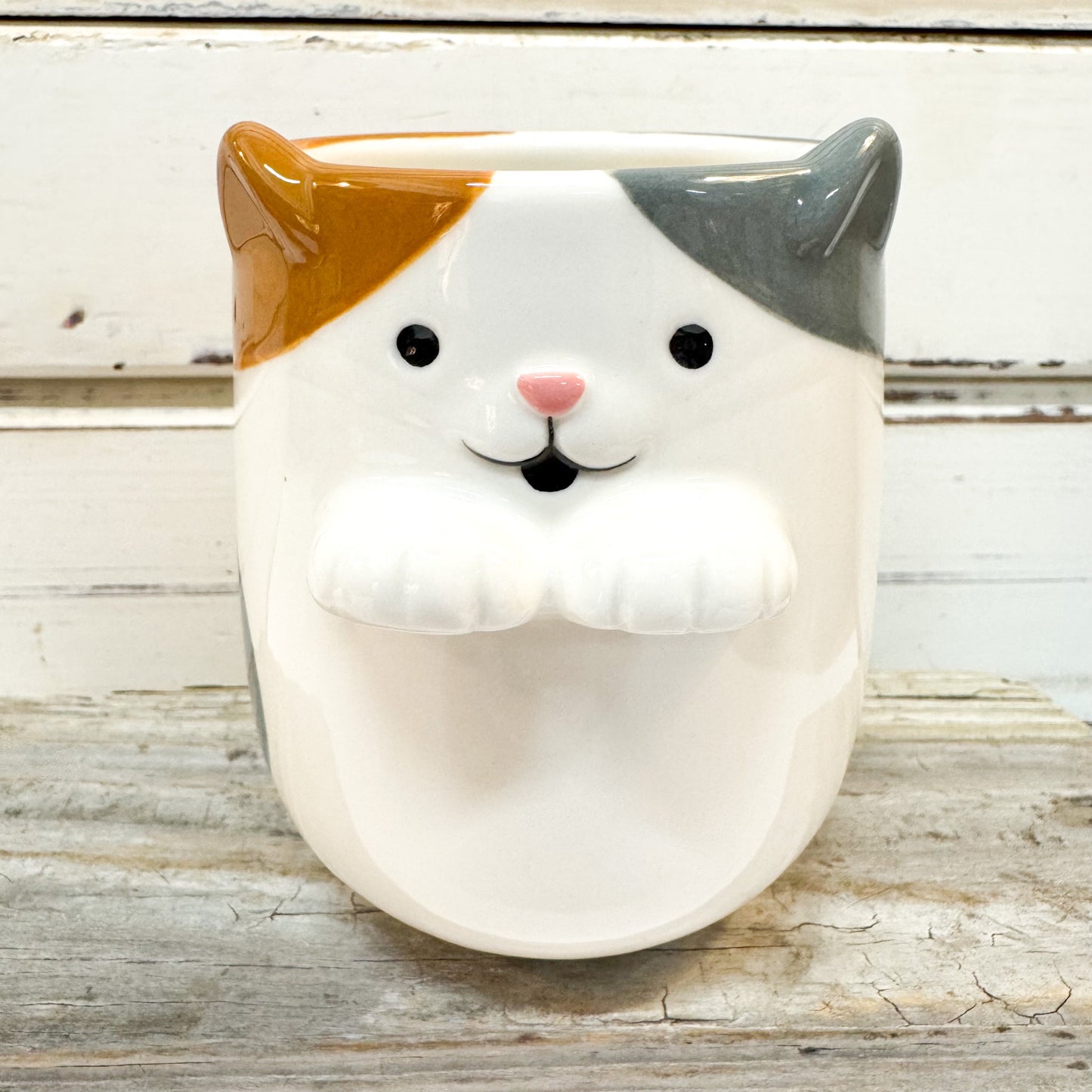 Concept Japan - Tabby Cat Cup.Ceramic mug shaped like a cat's face 