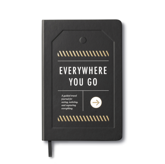 Everywhere You Go Travel Journal - black covered travel diary