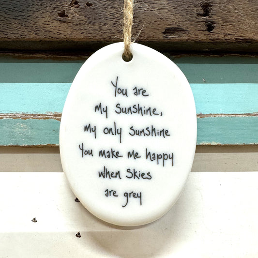 Heaven in Earth Sunshine Sgraffito Oval