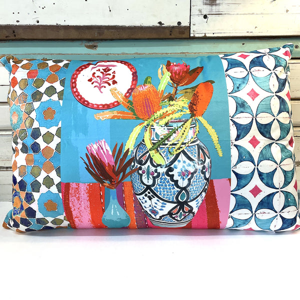 Wildflower Aqua 40x60cm Cushion