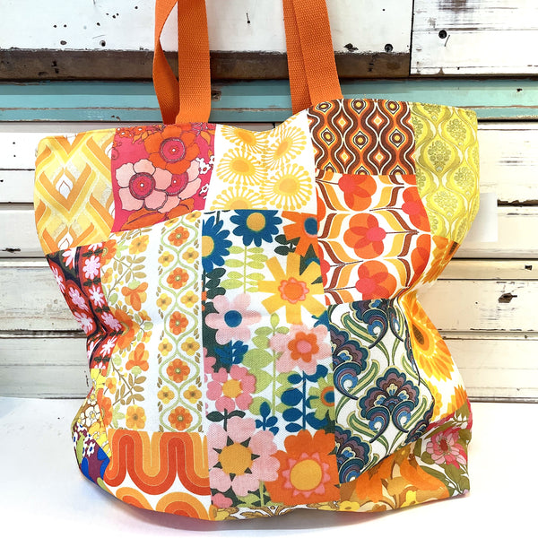 Canvas Shopping Bag - 70's Orange
