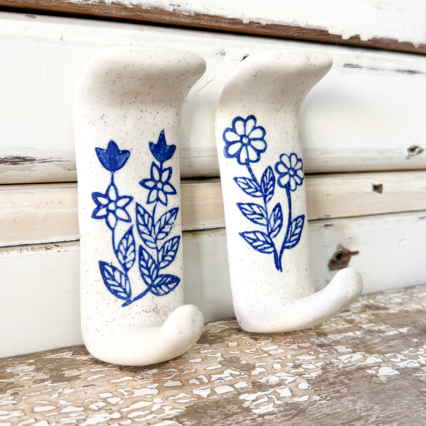 Blue Daisy Adhesive Hook