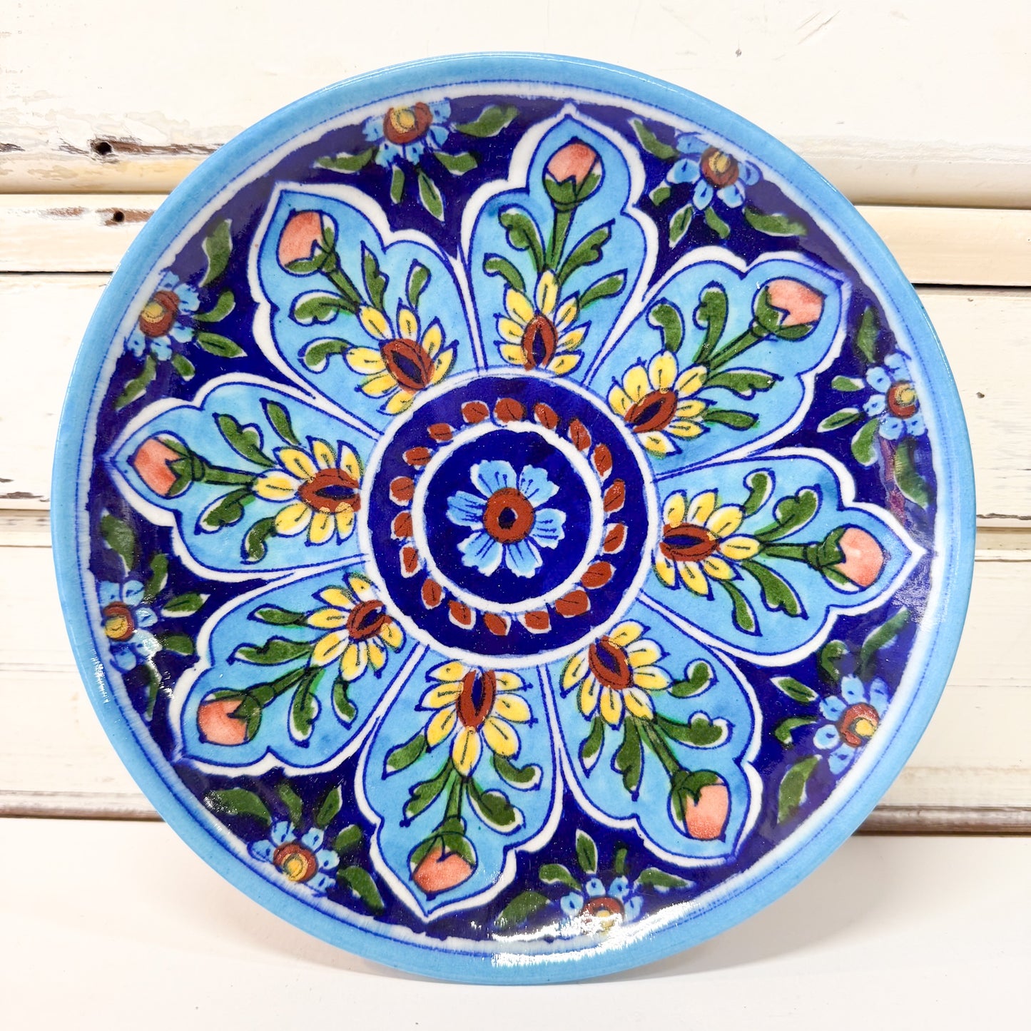 Aqua Flower Plate 20cm