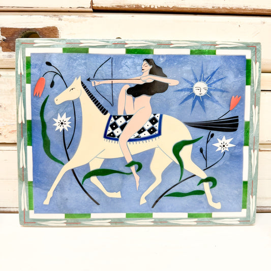 Fable Horseback Blue Tile
