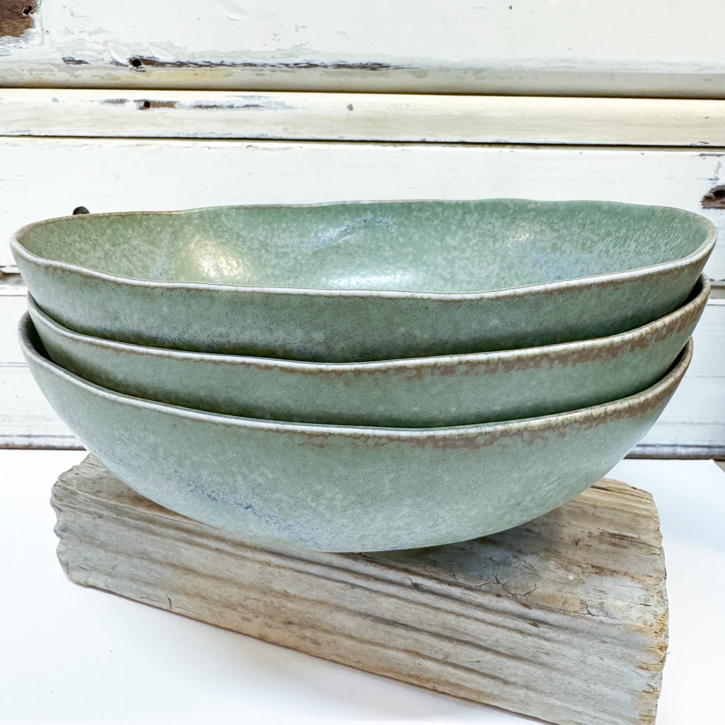 Wabisabi Green Oval Bowl
