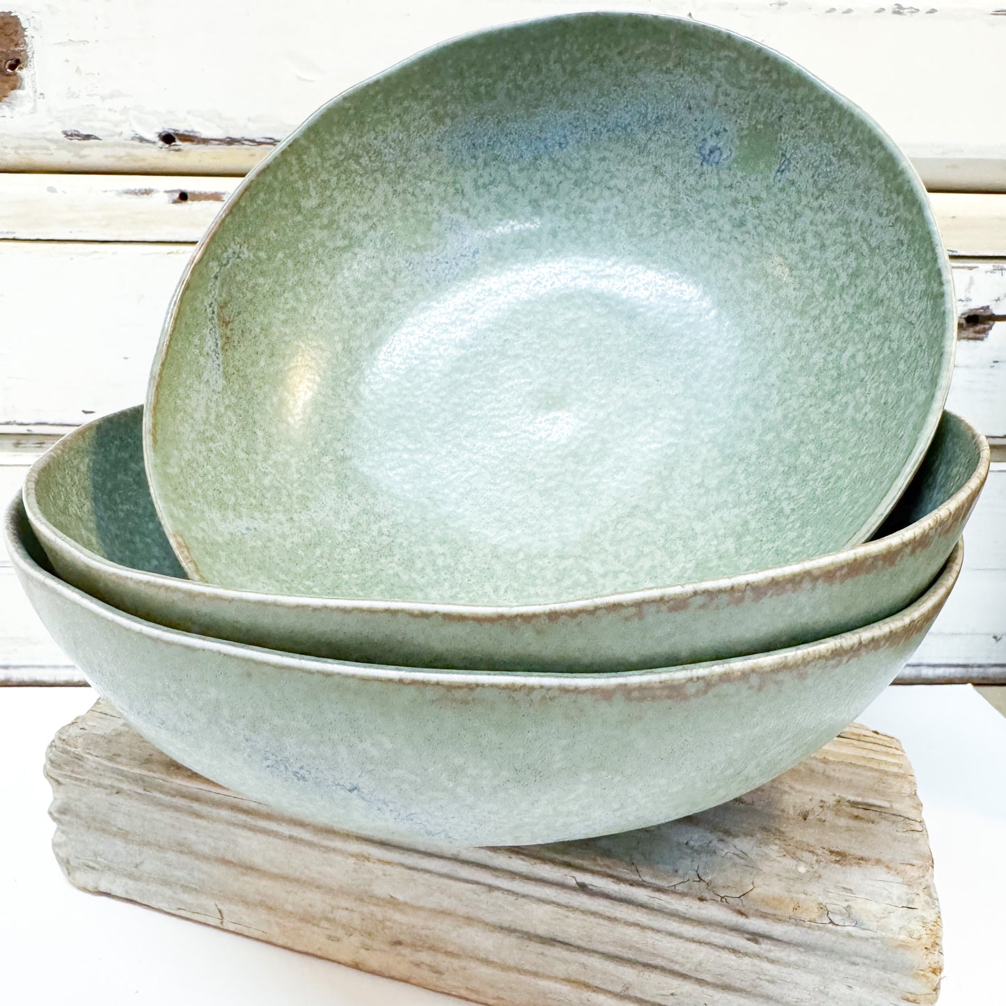 Wabisabi Green Oval Bowl