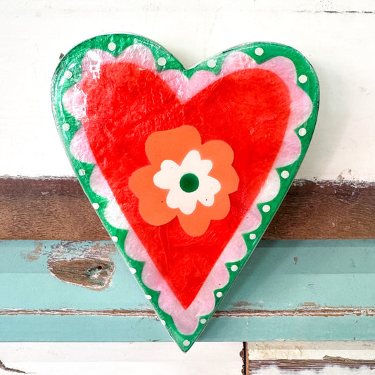 Poppy Red Heart