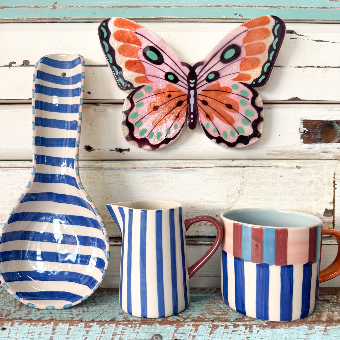 Bloomie Blue Stripe Spoon Rest