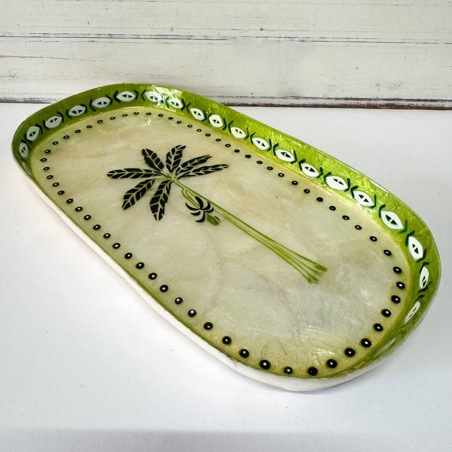 Atlantic Green Palm Tray