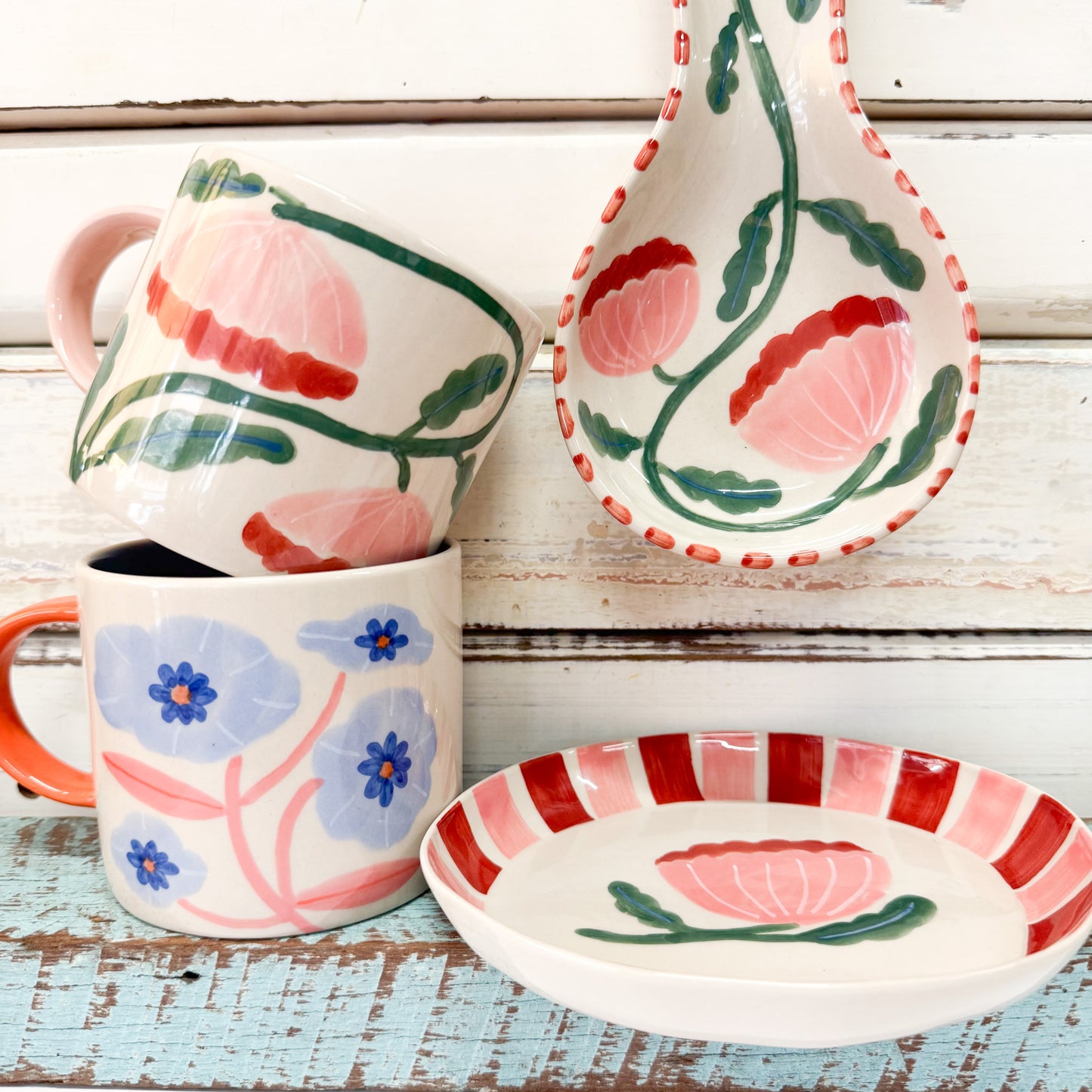 Bloomie Blue Flower Mug