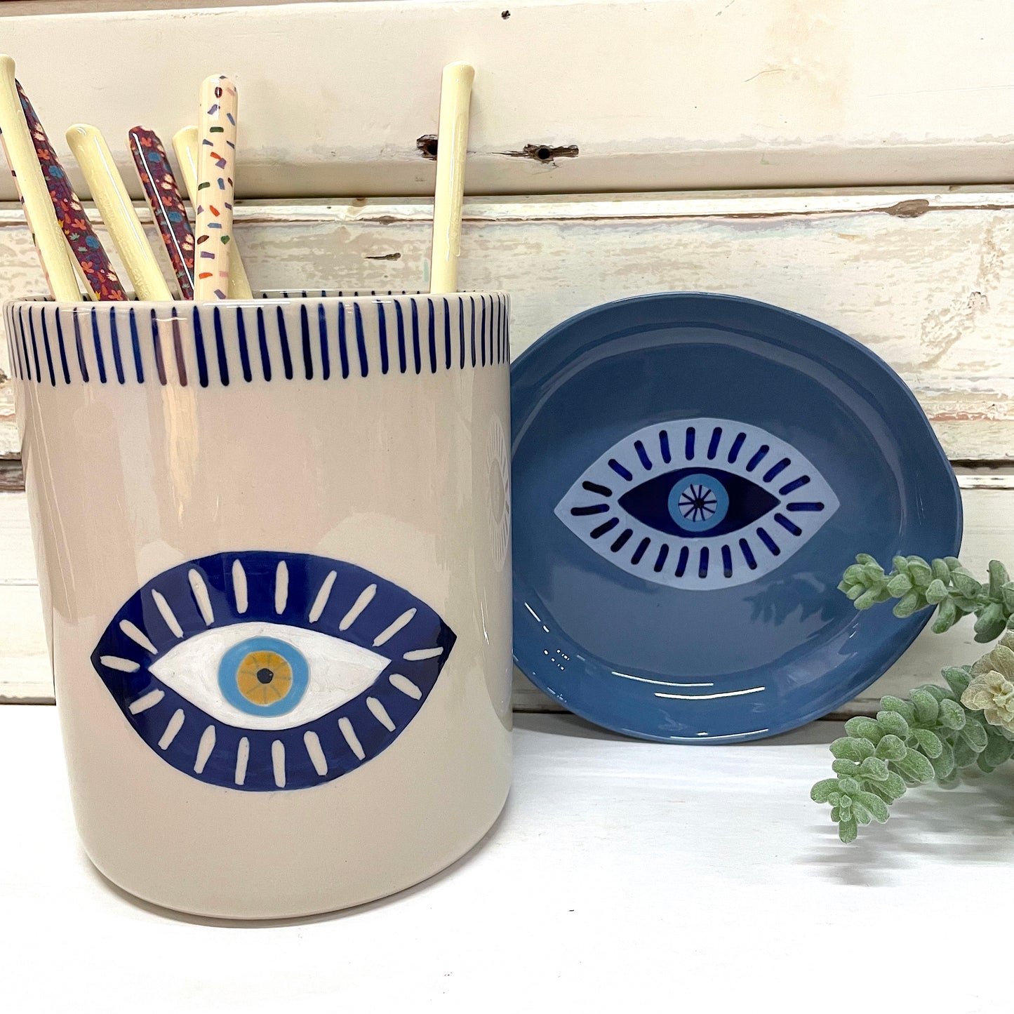 Evil Eye Tray Blue
