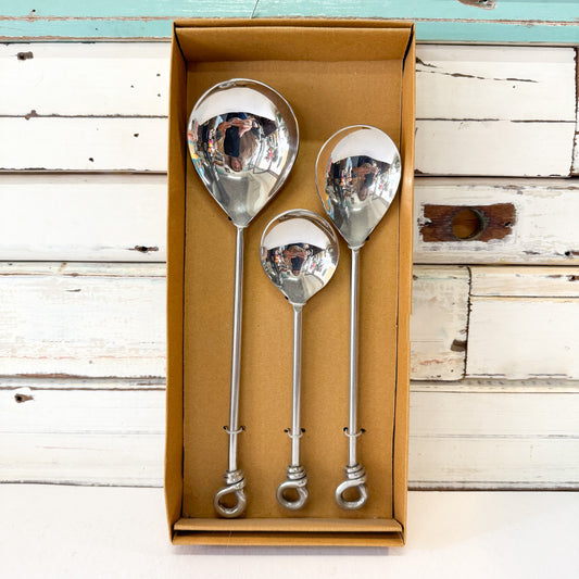 Knotted Serving Spoons S/3