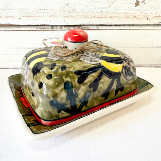 Bees Butter Dish