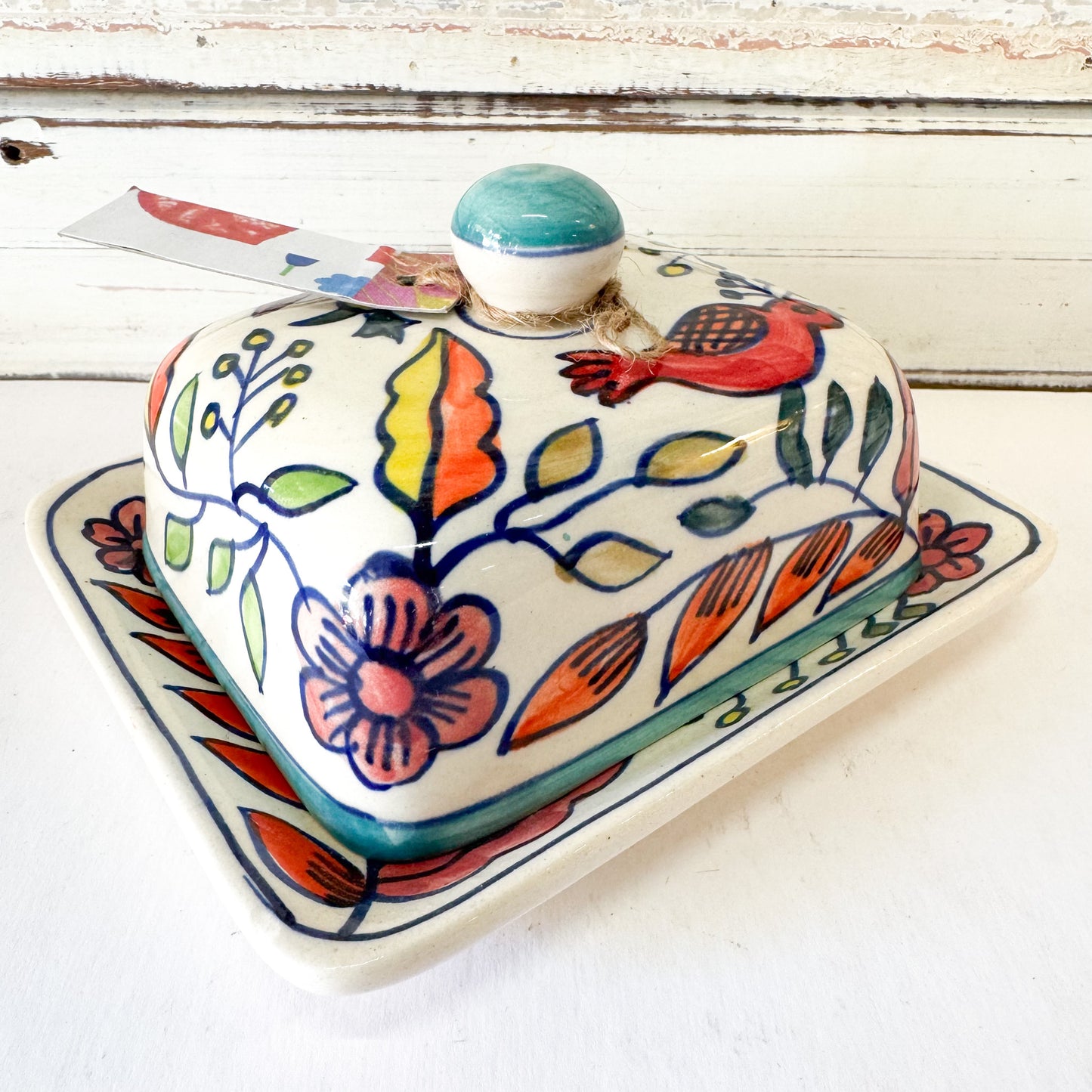 Spring Bird Butter Dish