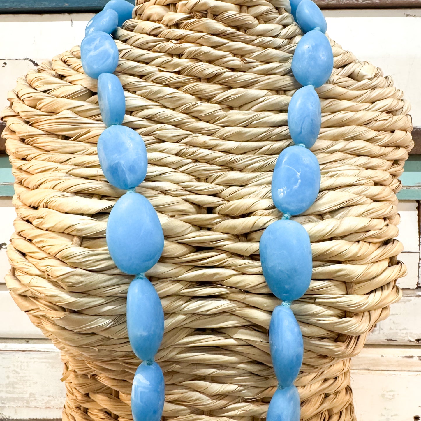 Pebble Necklace - Light Berry Blue
