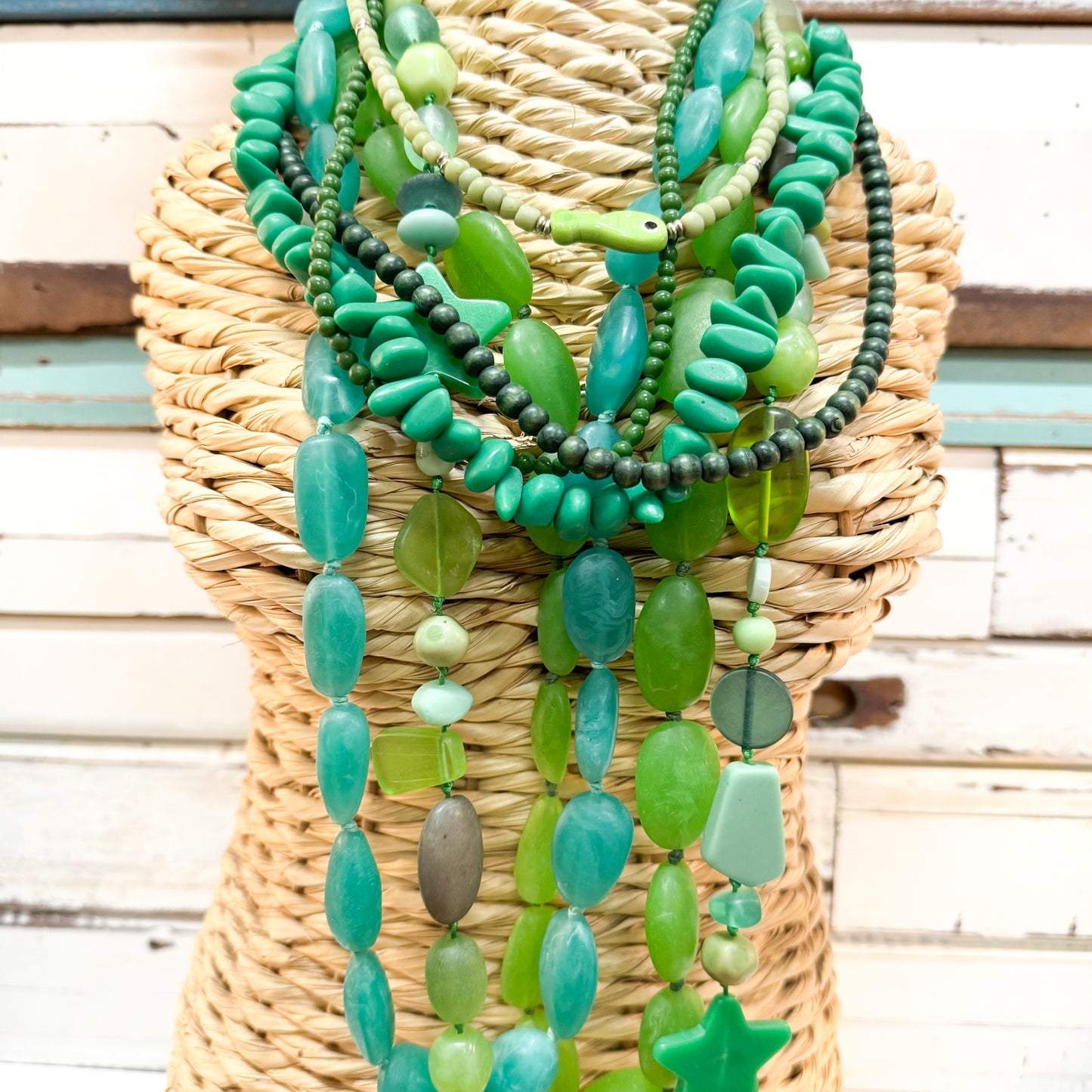 Pebble Necklace - Kiwi Green