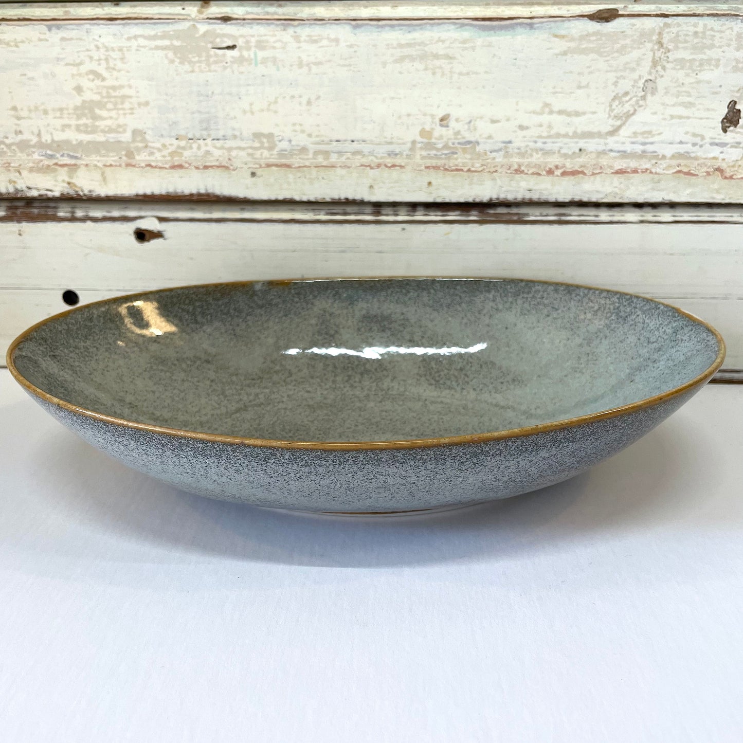 Wabisabi Pearl Blue Long Oval Bowl