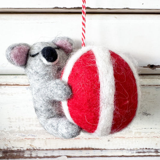 Felt Koala With Beach ball