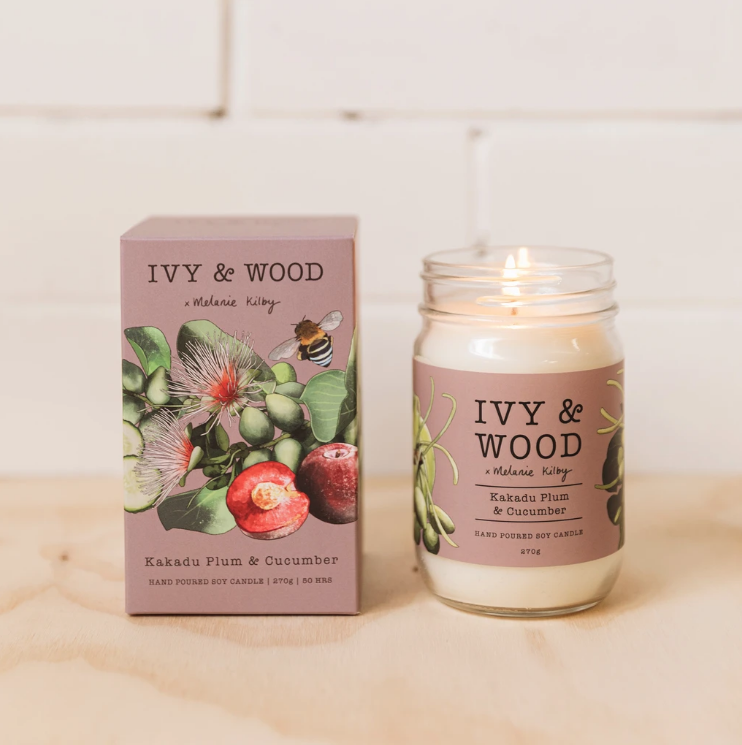 IVY AND WOOD Kakadu Plum & Cucumber Candle