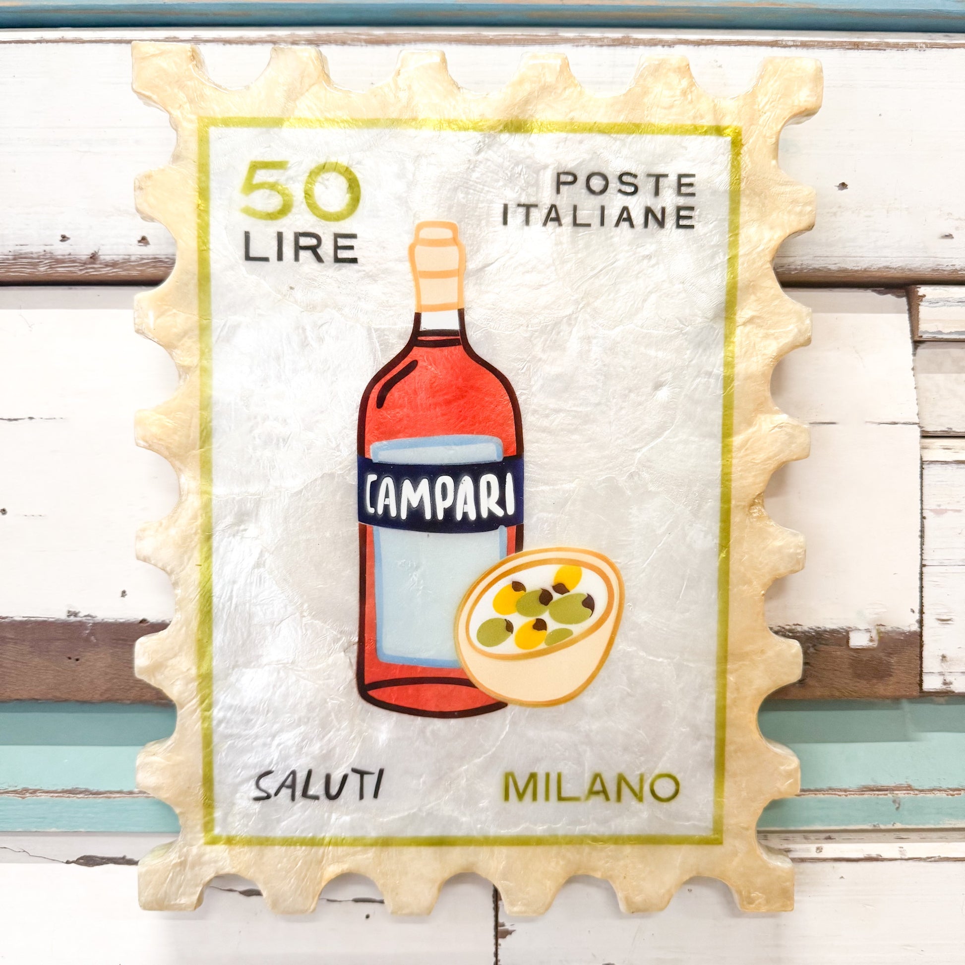 JONES AND CO Campari POSTAGE Stamp ART