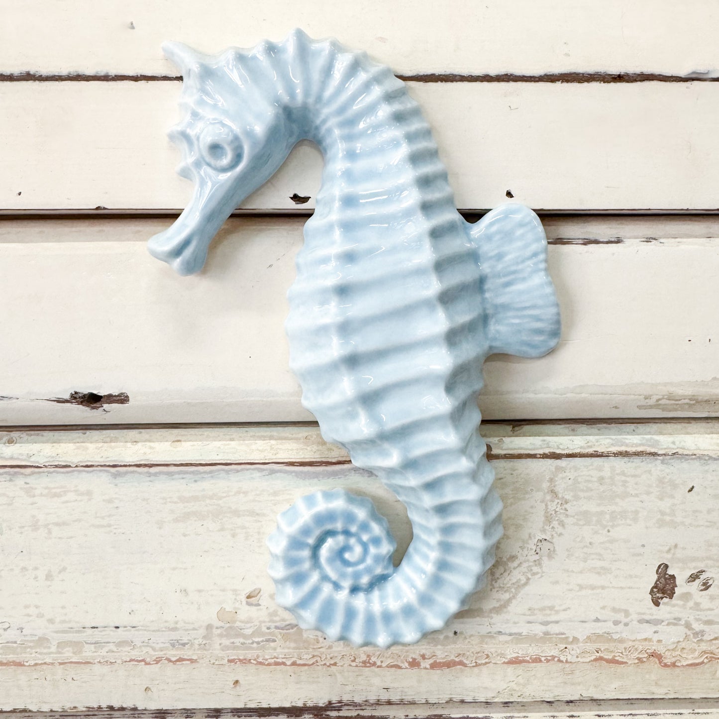 Decorative blue seahorse -Jones & Co - Icon Frost Blue Seahorse