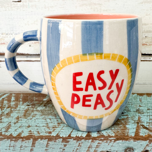 Mug with 'Easy Peasy' text - Jones & Co - Love Notes Mug - Easy Peasy