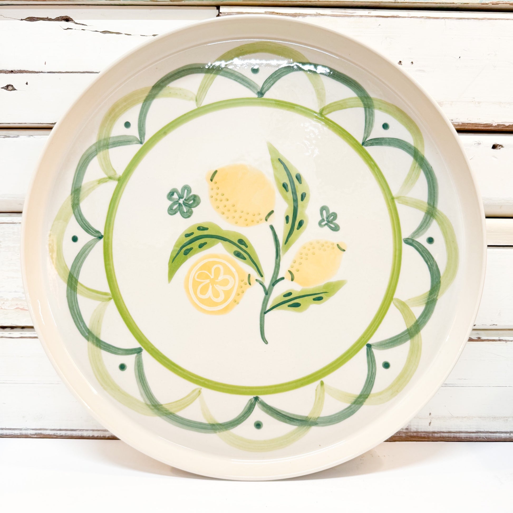 Decorative plate with lemon design Jones & Co - Tavola Platter