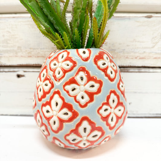 Jones & Co | Pollen Vase Blue Paisley