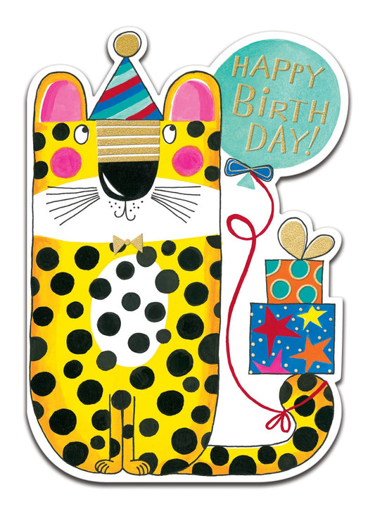 Leopard birthday Card