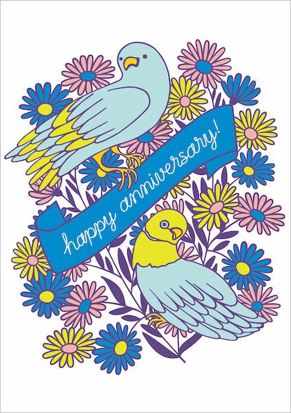 Lovebirds Anniversary Card