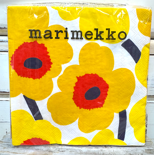 Marimekko Paper Napkins Yellow