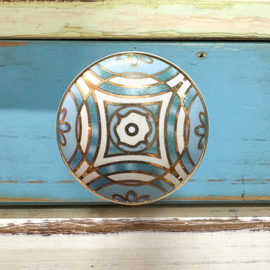 Decorative circular hook with intricate patterns 