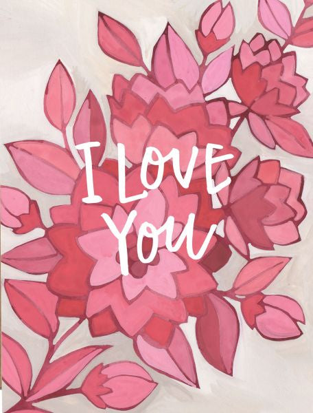 Pink Floral Love Card