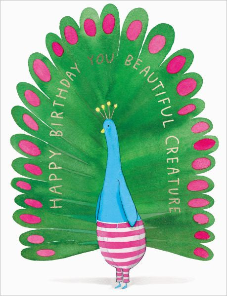 Peacock Birthday Card